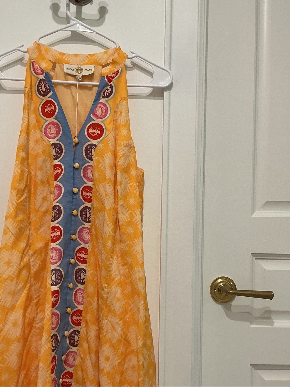 Anna Cate Yellow Floral Mini Dress with Tie